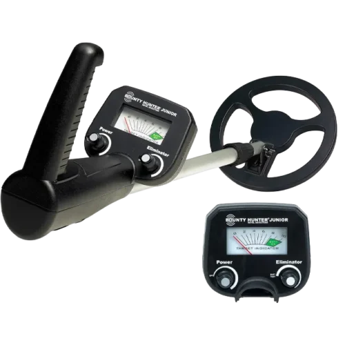 Bounty Hunter Junior Metal Detector for Kids, Lightweight & Adjustable Treasure Hunter with 6.5" Coil, Beep Alerts & Discrimination Mode, Beginner Detector for Ages 6+, Made in USA