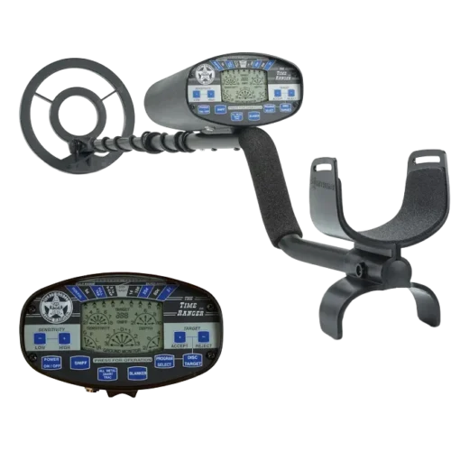 Bounty Hunter Time Ranger Metal Detector for Adults – Waterproof Coil, LCD Display, 4 Modes, Pinpoint, Target ID, Ground Balance – Detects Gold, Coins & Relics – Made in USA