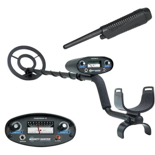 Bounty Hunter Tracker IV Metal Detector – Designed for Adults & Kids with Waterproof 8" Coil, High Accuracy, 3 Detection Modes, Easy Use in Coin Shooting, Relic Hunting, and General Purpose Detection